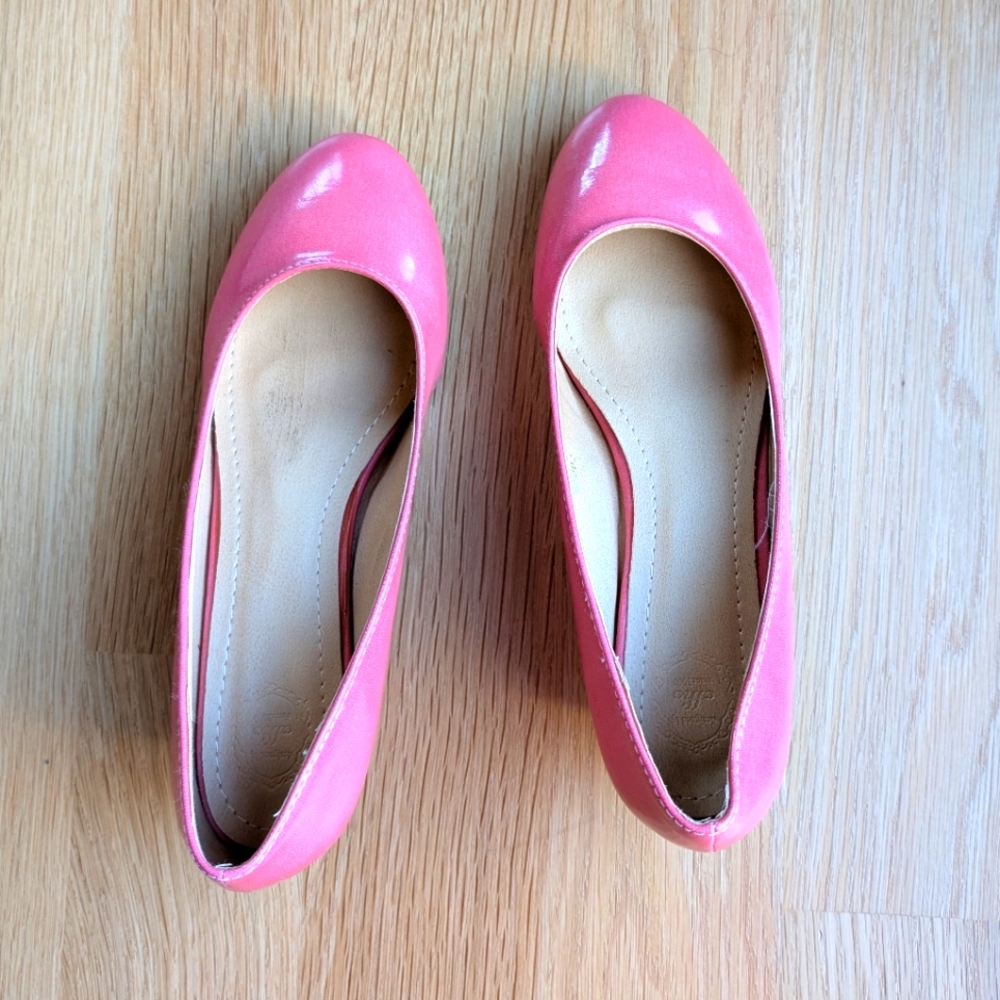 Pink high heel shoes